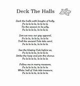 Lyrics To Deck The Halls
