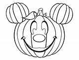 Pumpkin Coloring Mickey Pages Halloween Disney Printable Mouse sketch template