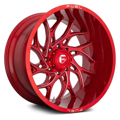 Fuel® D742 Runner 1pc Wheels Candy Red With Milled Accents Rims