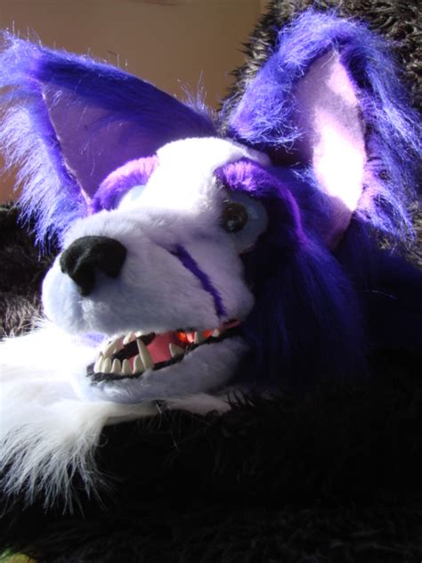 purple fox fursuit head   webdragon  deviantart