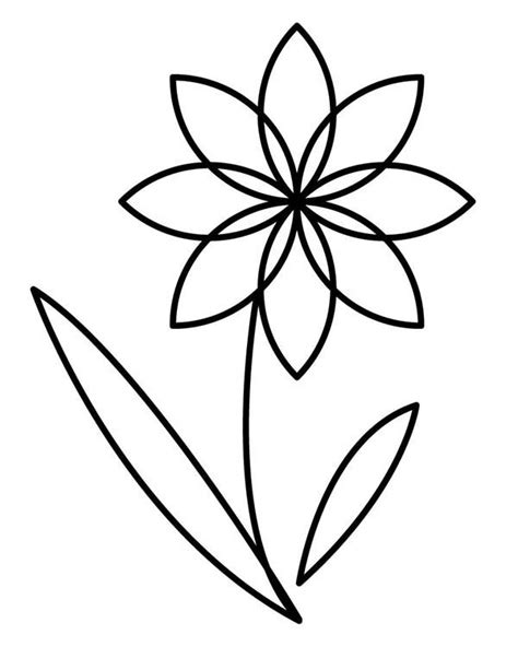 flower outline coloring page kids play color flower coloring pages
