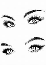 Tumblr Eyes Coloring Two Pairs Pages Printable sketch template