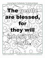 Beatitudes Blessed Gentleness Peacemakers Printables Sundayschoolzone sketch template