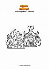 Superzings Crunchers Ausmalbild Supercolored sketch template