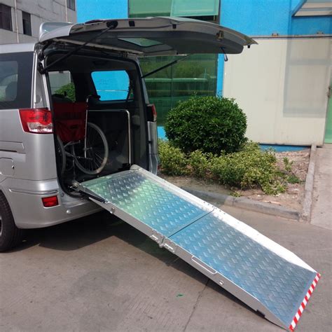 esay operated manual folding wheelchair loading ramp china folding wheelchair ramps portable