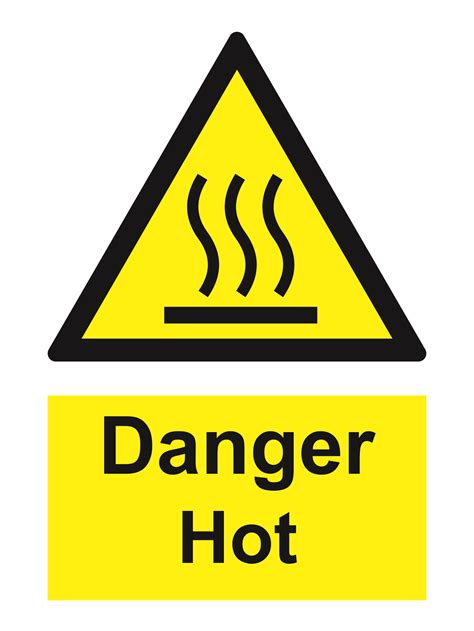 hazard sign danger hot products traconed
