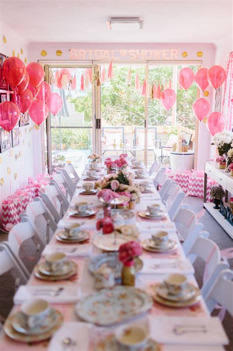 glittering pink high tea shower  sydney australia ultimate