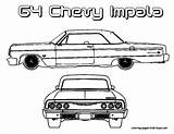 Coloring Pages Car Chevrolet Chevy Muscle 1964 Impala Cars Clipart Print Dodge American Charger Old Camaro Colouring Yescoloring Color Printable sketch template