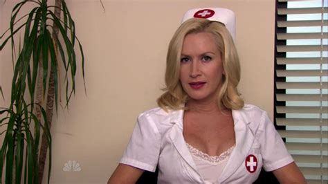 celebrity photographs angela kinsey sexy nurse outfit