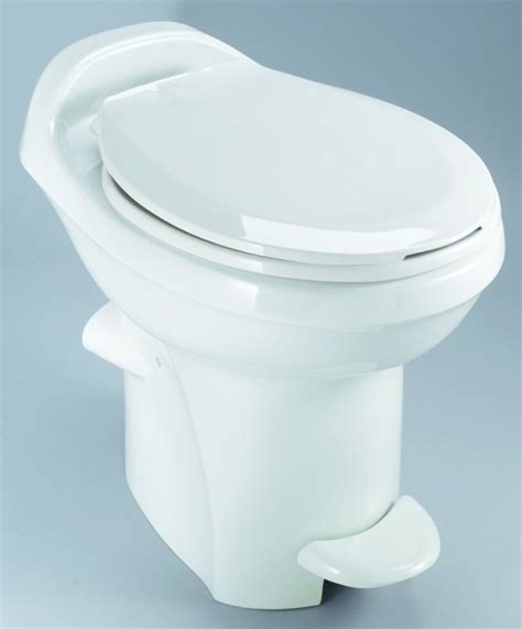 thetford rv toilet aqua magic style  high profile  water saver white