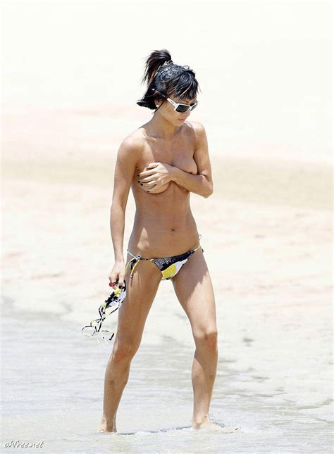 chinese born american actress bai ling topless at the beach in hawaii