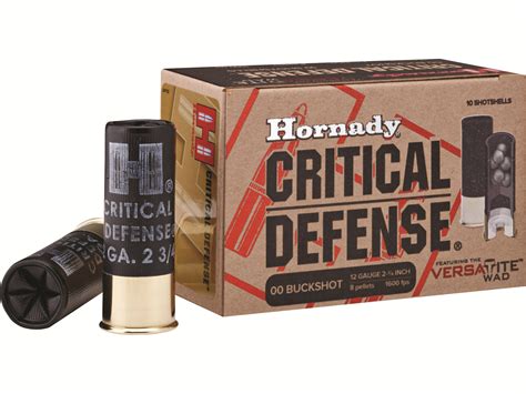Hornady Critical Defense Ammo 12 Ga 2 3 4 00 Buckshot Box Of 10