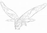 Mothra Godzilla Drawn Ve Comments sketch template