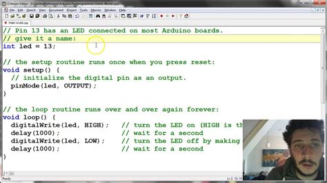 arduino programmeren basis setup en loop youtube