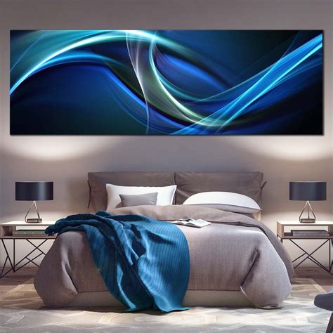 elegant abstract canvas wall art blue modern abstract  piece canvas