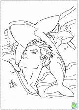 Dinokids Coloring Aquaman Close sketch template