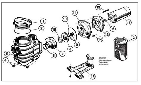 hayward super pump ii parts diagram full rated motors
