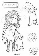 Gorjuss Pages Santoro Clear Coloring Stamps Girls Stamp Girl Colouring Rabbit Breaks Spend Sets Shipping Little Digital Printable Crafts London sketch template