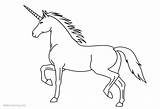 Unicorn Coloring Easy Pages Outline Printable Lineart Simple Color Kids Template Print sketch template