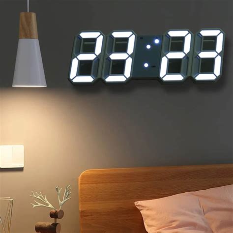 wall clock modern design stand hanging led digital clock etsy