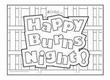 Burns Night Poster Robert Activities Robbie Kids Printables Sheets Children Crafts sketch template