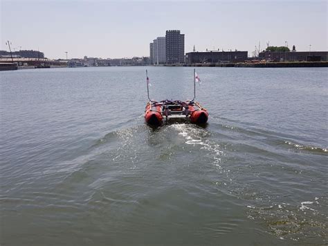automatic sounding boat  antwerp container news