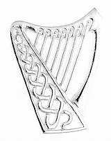 Harp Drawing Irish Celtic Getdrawings sketch template