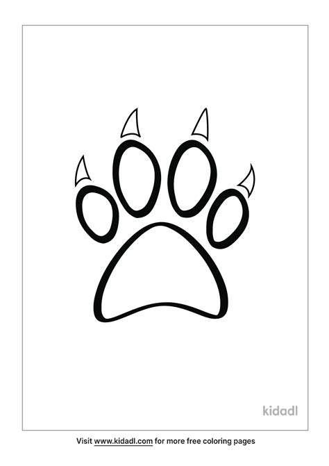 large polar bear paw prints coloring pages