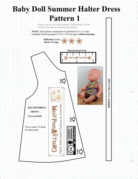downloadable beginner  printable doll clothes patterns