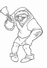 Dame Notre Hunchback Coloring Pages Coloringpages1001 Fun Kids sketch template
