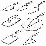 Masonry Vector Trowel Illustrations Stock Set sketch template