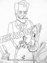 Tchaikovsky Template Dibujo Cisnes Caleta Ies sketch template