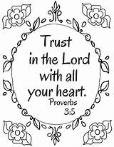 Trust Coloring Lord Pages Sheet Proverbs Kids Color Bible Christian Heart God Printable Template Words Wise Pdf Camp Ot Sunday sketch template