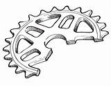 Sprocket Drawing Bmx Dekko Hiclipart sketch template