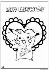 Pikachu Coloring Valentines Pages Pokemon Valentine Color Printable Choose Board Bilder Rainbow sketch template