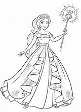 Coloring Elena Pages Avalor Popular sketch template