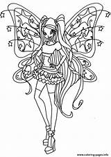 Winx Stella Club Believix Coloring Pages Printable Color sketch template