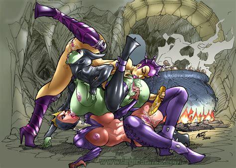 lesbian threesome with evil lyn and maleficent queen