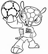 Fifa Cup Pages Coloring Printable Mascot sketch template