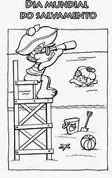 Coloring Pages Lifeguard Painting Printable Children School sketch template