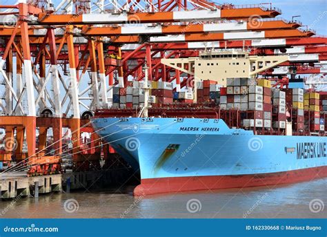 large cargo container ship   port  yangshan editorial stock photo image  freight