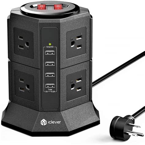iclever power strip tower review  ultimate desktop charging station turbofuture