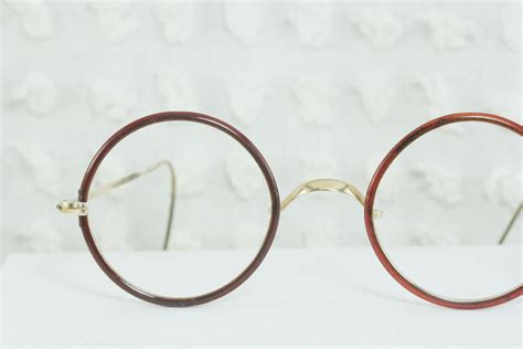 1930 s glasses vintage 20s round eyeglasses burnt by diaeyewear