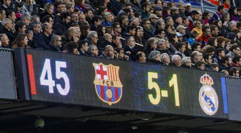 barcelona  real madrid    en el marcador del camp nou otro