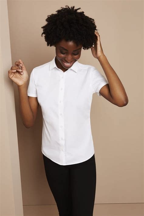 Women S Short Sleeve Shirt White Shop All From Simon Jersey Uk