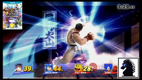 Wii U Super Smash Bros Ryu And Mega Man Vs Pac Man And Sonic