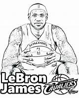 Coloring Players Youngboy Lebron Cavaliers sketch template