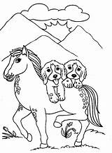 Coloriage Cheval Perros Caballo Cavalo Cachorrinhos Perro Colorir Carregando Imprimer Dibujosonline Tudodesenhos Malowanki Categorias sketch template