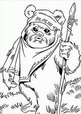 Coloring Wars Star Pages Ewok Popular sketch template