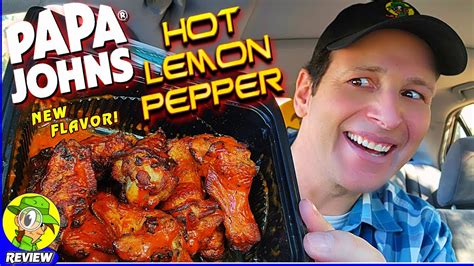 Papa John S® Hot Lemon Pepper Wings Review 🔥🍋🍗 New Flavor 😍 Peep This